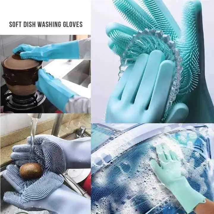 Multipurose Silicon Hand Gloves (1pair)